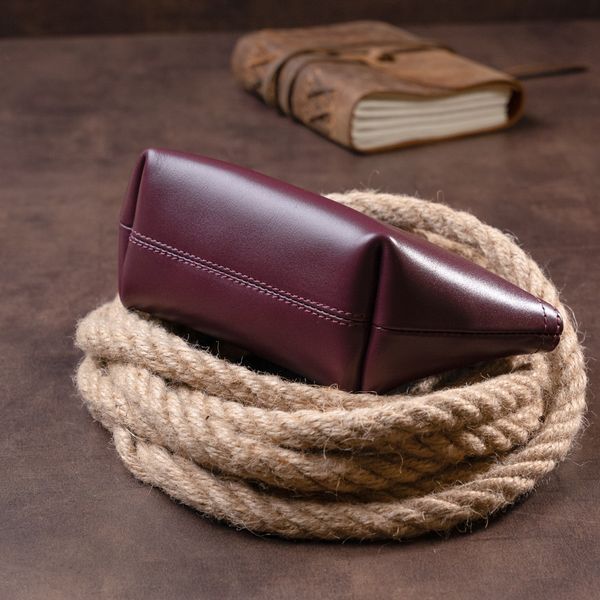 Жіноча косметичка зі шкіри Amelin GRANDE PELLE 11300 Сливова 11300 фото