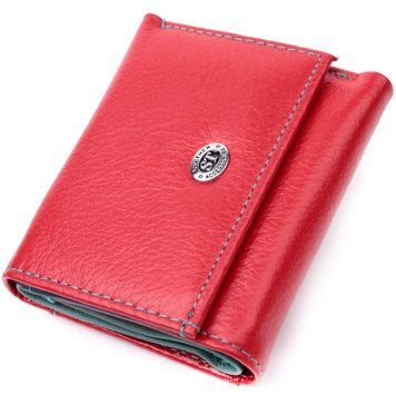 Яскравий маленький гаманець для жінок із натуральної шкіри ST Leather 19502 Червоний 19502 фото