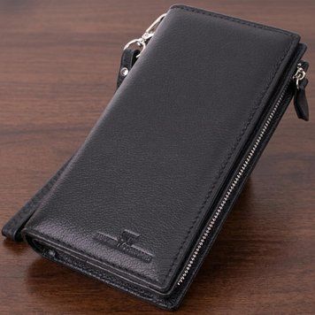 Вертикальний гаманець-клатч унісекс із натуральної шкіри ST Leather 22532 Чорний 22532 фото