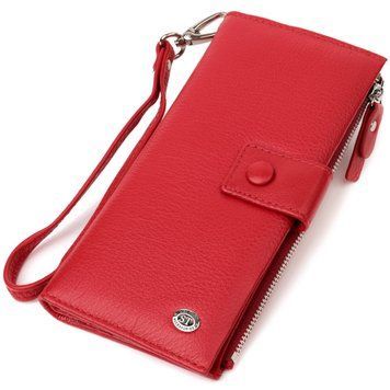 Жіночий вертикальний гаманець з натуральної шкіри ST Leather 22536 Червоний 22536 фото