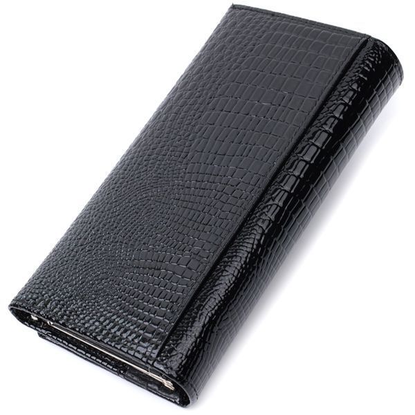 Жіночий гаманець із натуральної лакованої шкіри ST Leather 22679 Чорний 22679 фото