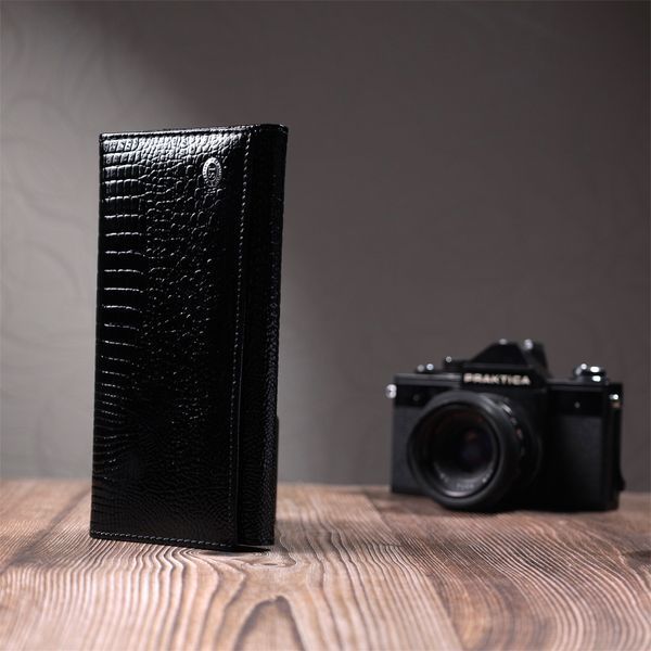 Жіночий гаманець із натуральної лакованої шкіри ST Leather 22679 Чорний 22679 фото