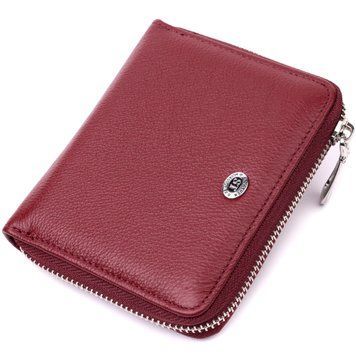 Портмоне для жінок на блискавці з натуральної шкіри ST Leather 19487 Бордовий 19487 фото